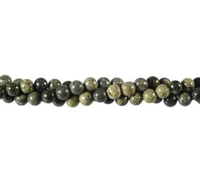 Serpentijn (Russisch) kralen rond 6 mm (streng van 40 cm)