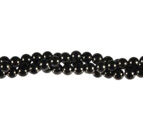 Shungiet kralen rond 6 mm (streng van 40 cm)
