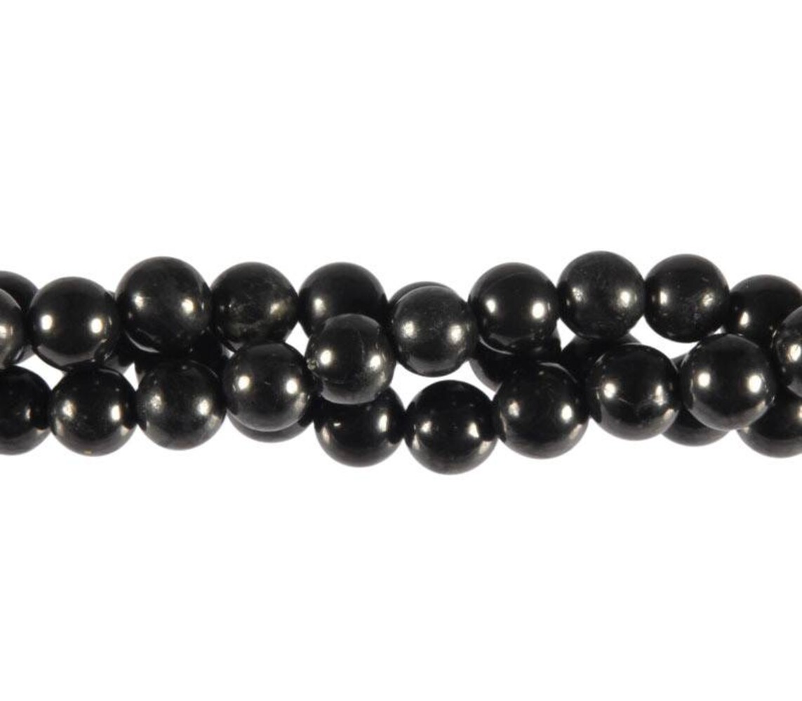 Shungiet kralen rond 8 mm (streng van 40 cm) Shungiet kralen rond 8 mm (streng van 40 cm)