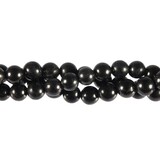 Shungiet kralen rond 8 mm (streng van 40 cm)
