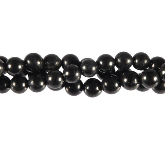 Shungiet kralen rond 8 mm (streng van 40 cm) Shungiet kralen rond 8 mm (streng van 40 cm)