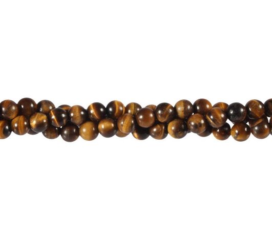 Tijgeroog kralen rond 6 mm (streng van 40 cm) Tijgeroog kralen rond 6 mm (streng van 40 cm)
