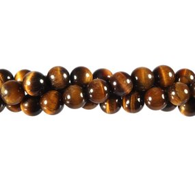 Tijgeroog kralen rond 8 mm (streng van 40 cm)