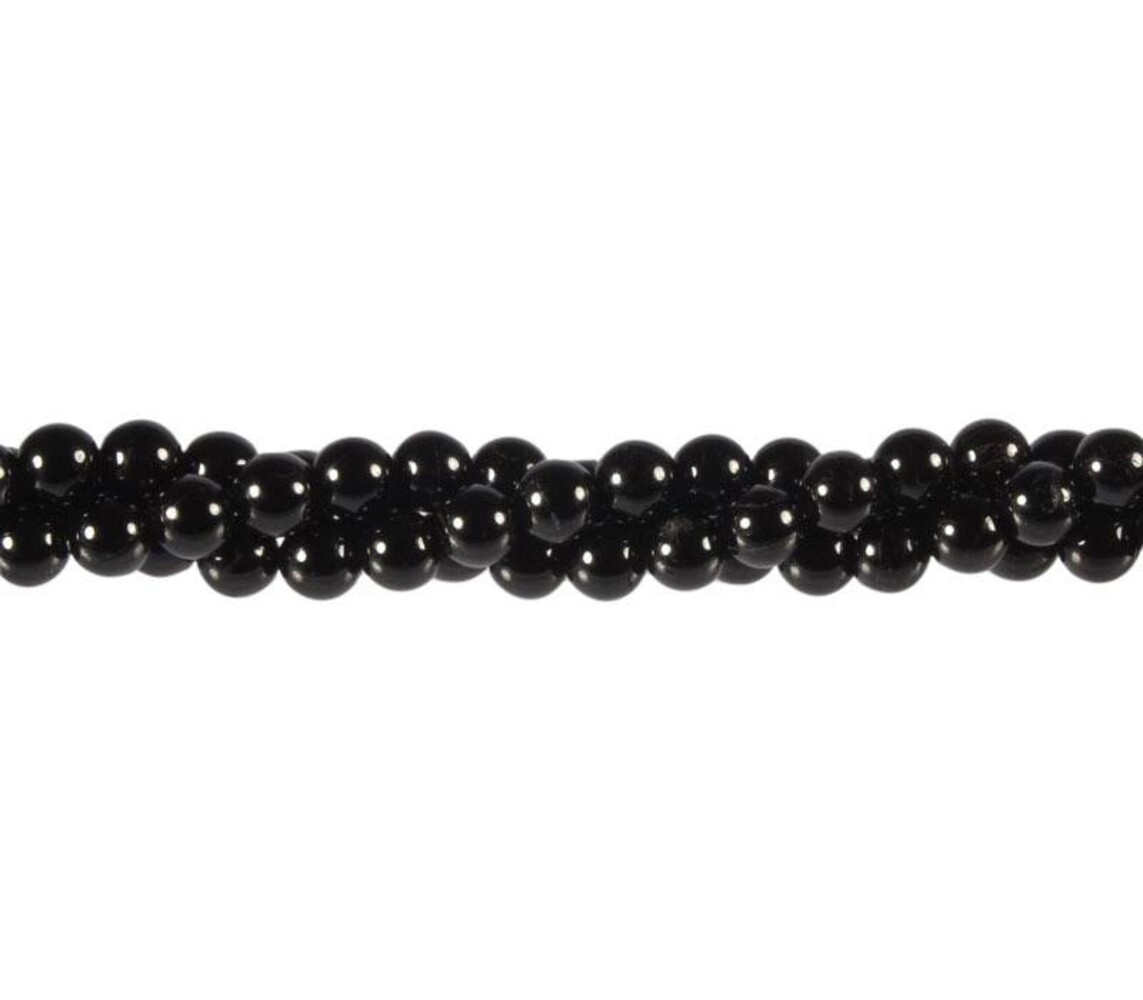 Toermalijn (zwart) kralen rond 6 mm (streng van 40 cm) Toermalijn (zwart) kralen rond 6 mm (streng van 40 cm)