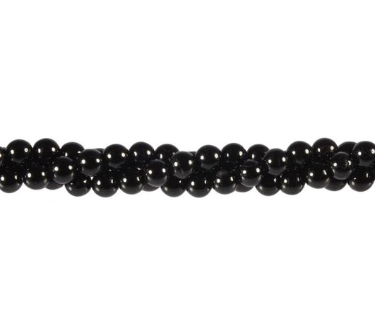 Toermalijn (zwart) kralen rond 6 mm (streng van 40 cm) Toermalijn (zwart) kralen rond 6 mm (streng van 40 cm)