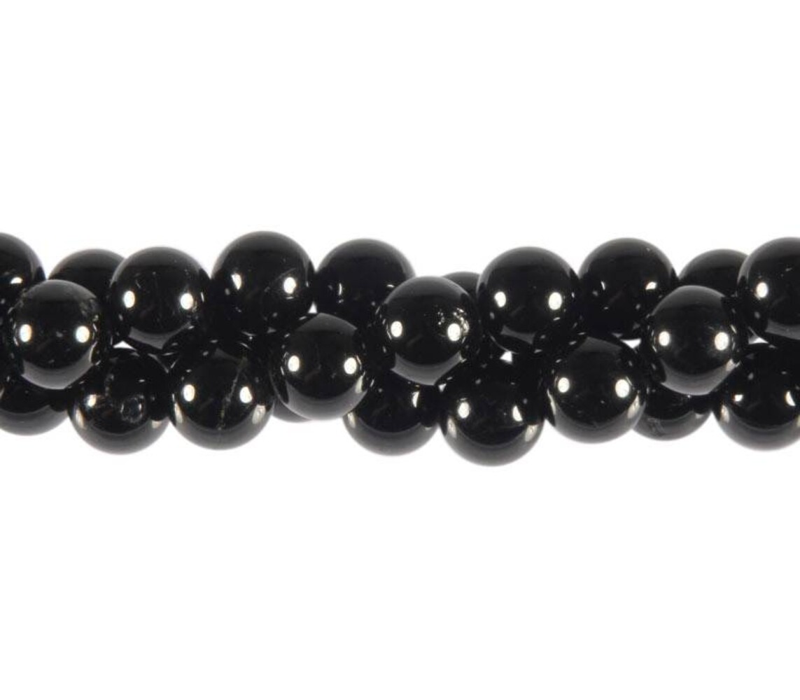 Toermalijn (zwart) kralen rond 8 mm (streng van 40 cm) Toermalijn (zwart) kralen rond 8 mm (streng van 40 cm)