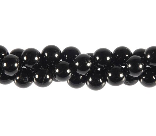 Toermalijn (zwart) kralen rond 8 mm (streng van 40 cm) Toermalijn (zwart) kralen rond 8 mm (streng van 40 cm)