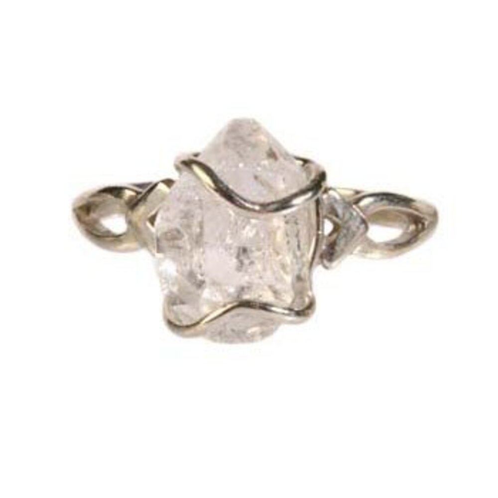 Zilveren ring Herkimer diamant maat 19 Zilveren ring Herkimer diamant maat 19