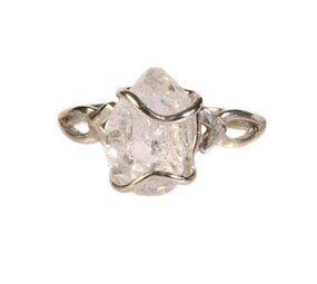 Zilveren ring Herkimer diamant maat 19 Zilveren ring Herkimer diamant maat 19