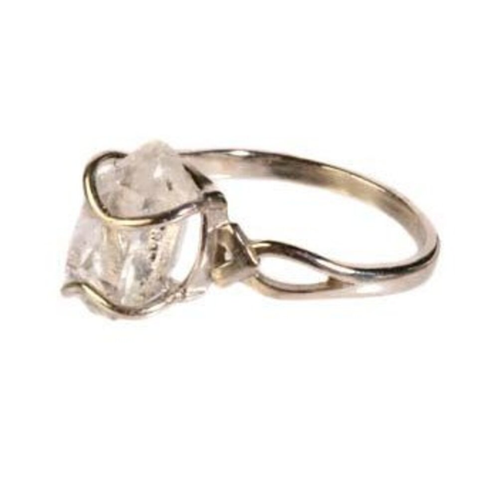 Zilveren ring Herkimer diamant maat 19 Zilveren ring Herkimer diamant maat 19