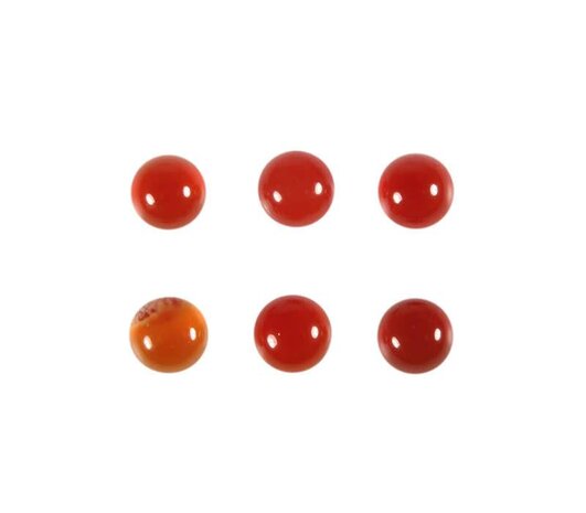 Carneool cabochon rond 6 mm