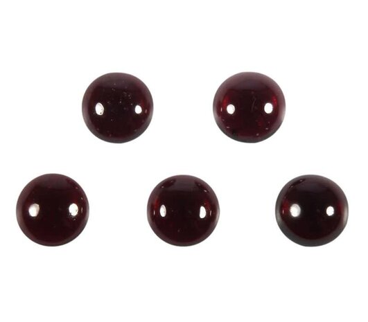 Granaat cabochon rond 10 mm Granaat cabochon rond 10 mm