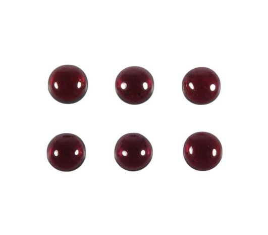 Granaat cabochon rond 6 mm