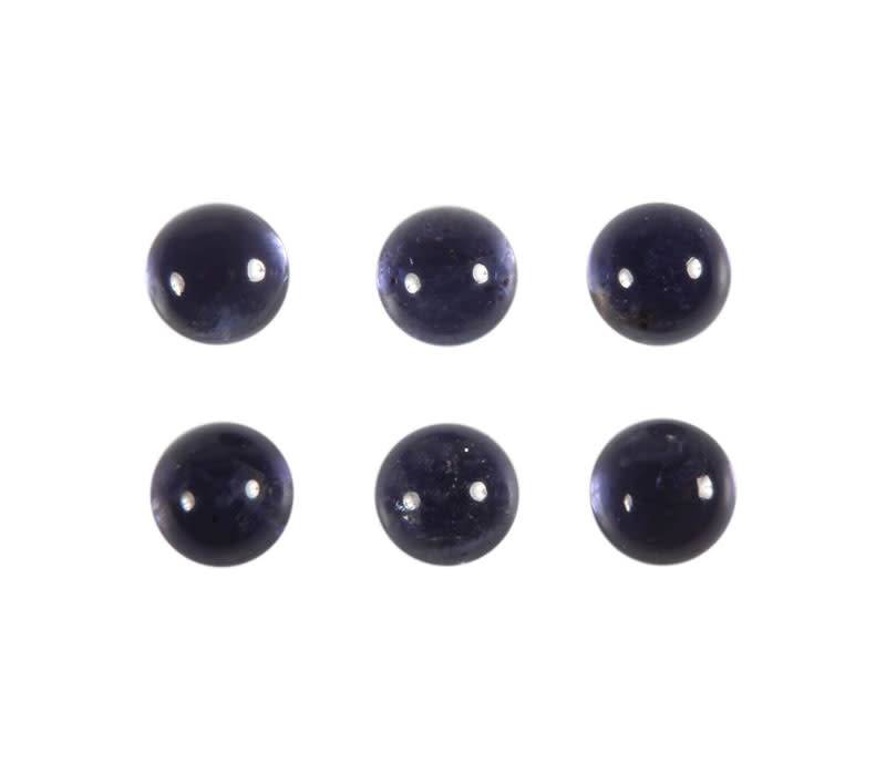 Ioliet cabochon rond 8 mm