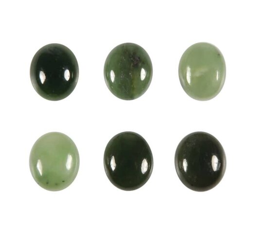 Jade cabochon ovaal 12 x 10 mm