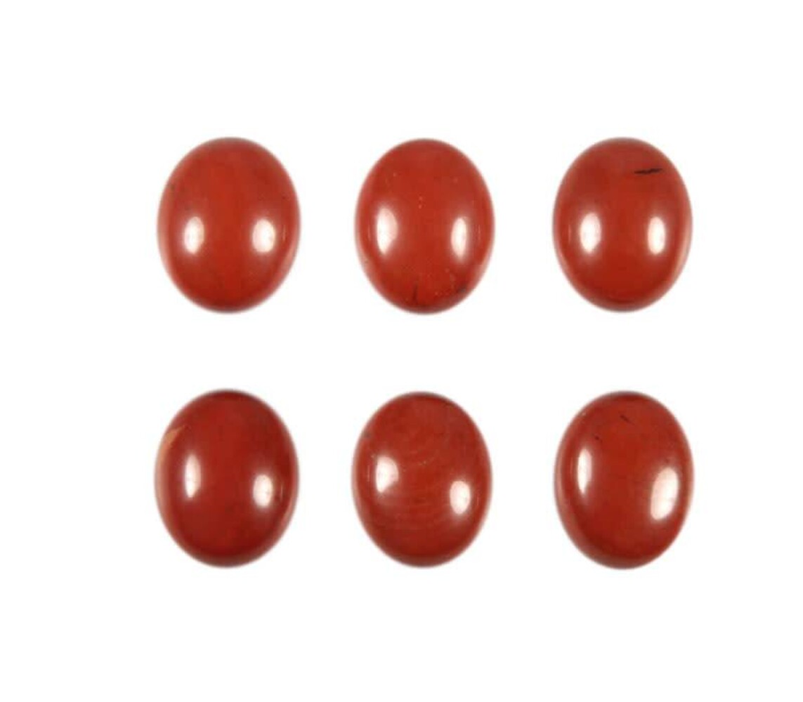 Jaspis (rood) cabochon ovaal 10 x 8 mm