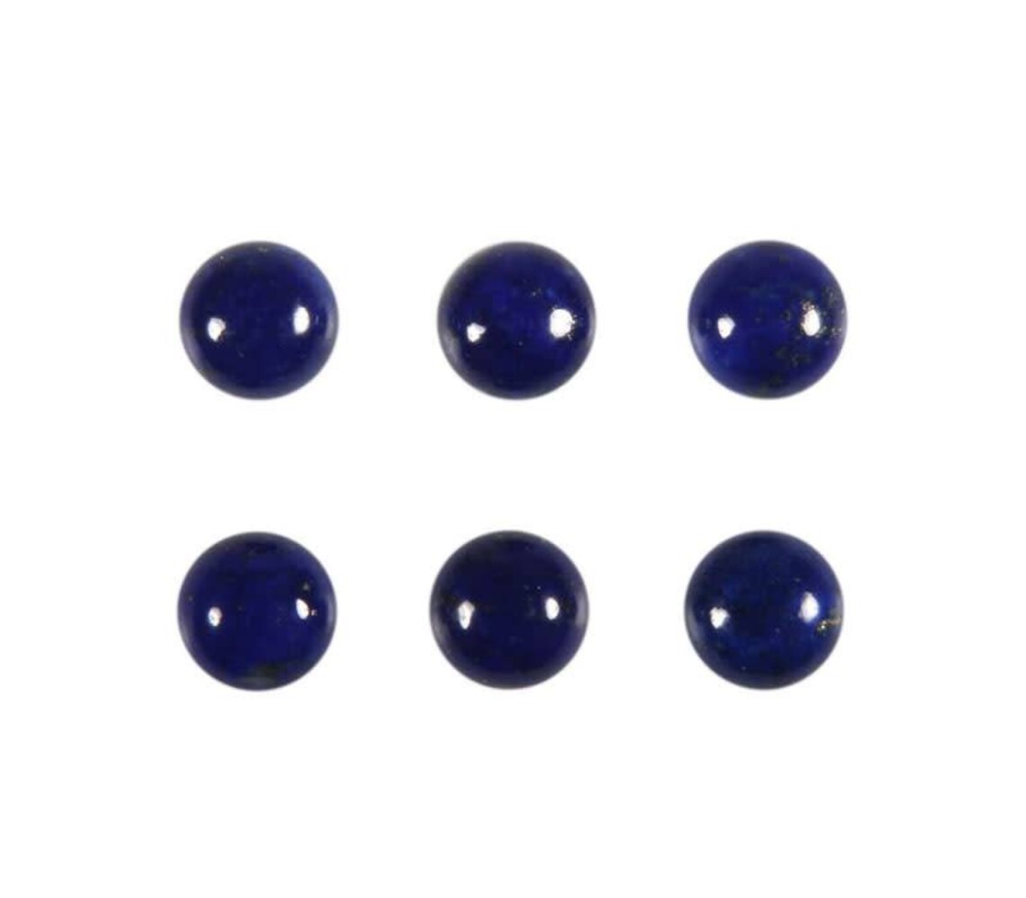 Lapis lazuli cabochon rond 6 mm Lapis lazuli cabochon rond 6 mm