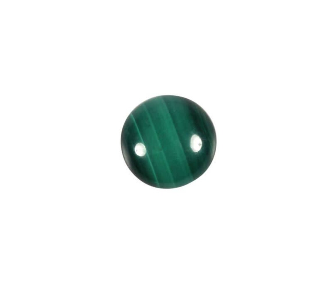 Malachiet cabochon rond 10 mm Malachiet cabochon rond 10 mm