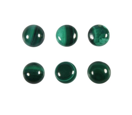 Malachiet cabochon rond 6 mm Malachiet cabochon rond 6 mm