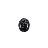 Obsidiaan (sneeuwvlok) cabochon ovaal 12 x 10 mm Obsidiaan (sneeuwvlok) cabochon ovaal 12 x 10 mm