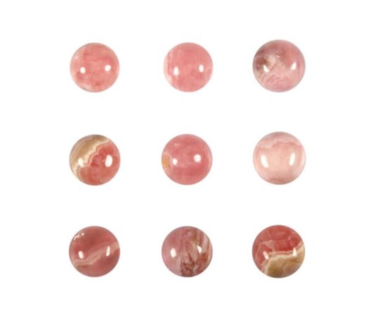 Rhodochrosiet cabochon rond 6 mm Rhodochrosiet cabochon rond 6 mm