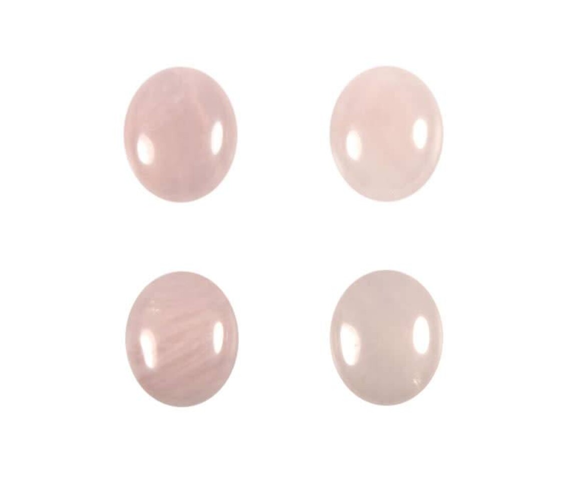 Rozenkwarts cabochon ovaal 12 x 10 mm Rozenkwarts cabochon ovaal 12 x 10 mm