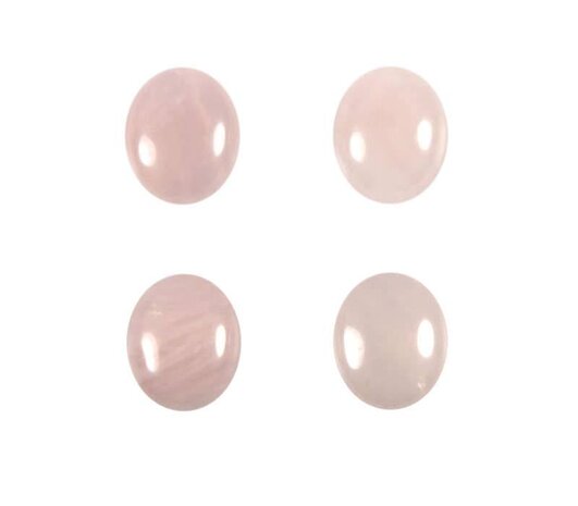 Rozenkwarts cabochon ovaal 12 x 10 mm Rozenkwarts cabochon ovaal 12 x 10 mm