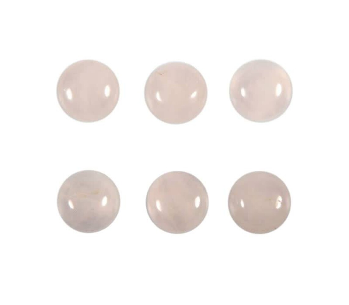 Rozenkwarts cabochon rond 8 mm Rozenkwarts cabochon rond 8 mm