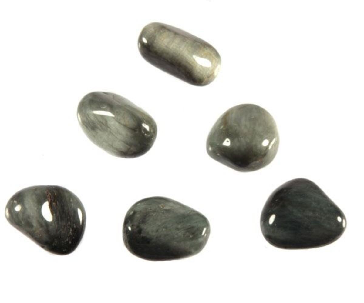 Kattenoog (kwarts) steen getrommeld 5 - 10 gram Kattenoog (kwarts) steen getrommeld 5 - 10 gram