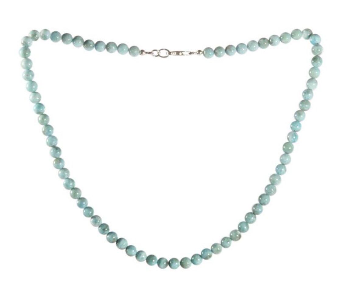 Larimar ketting 6 mm kralen Larimar ketting 6 mm kralen