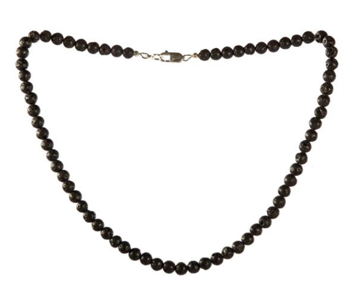 Lavasteen ketting 6 mm kralen Lavasteen ketting 6 mm kralen
