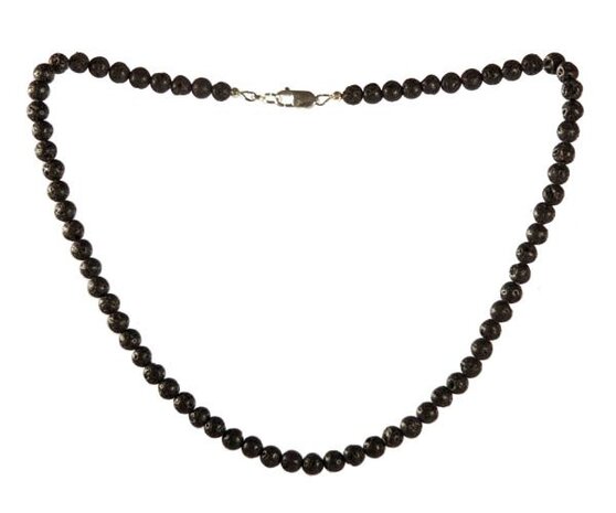 Lavasteen ketting 6 mm kralen Lavasteen ketting 6 mm kralen