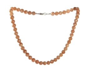 Maansteen (roze) ketting 8 mm kralen Maansteen (roze) ketting 8 mm kralen