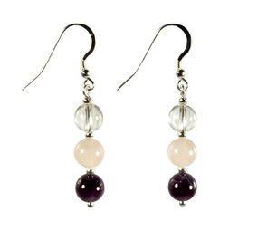 Zilveren oorbellen harmonie 8 mm kralen Zilveren oorbellen harmonie 8 mm kralen