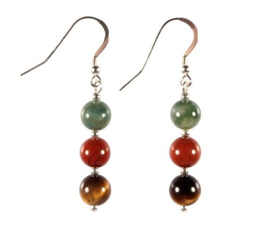 Zilveren oorbellen angst & fobieën 8 mm kralen Zilveren oorbellen angst & fobieën 8 mm kralen