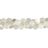 Maansteen (wit) kralen rond 8 mm (streng van 40 cm)