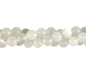 Maansteen (wit) kralen rond 8 mm (streng van 40 cm)