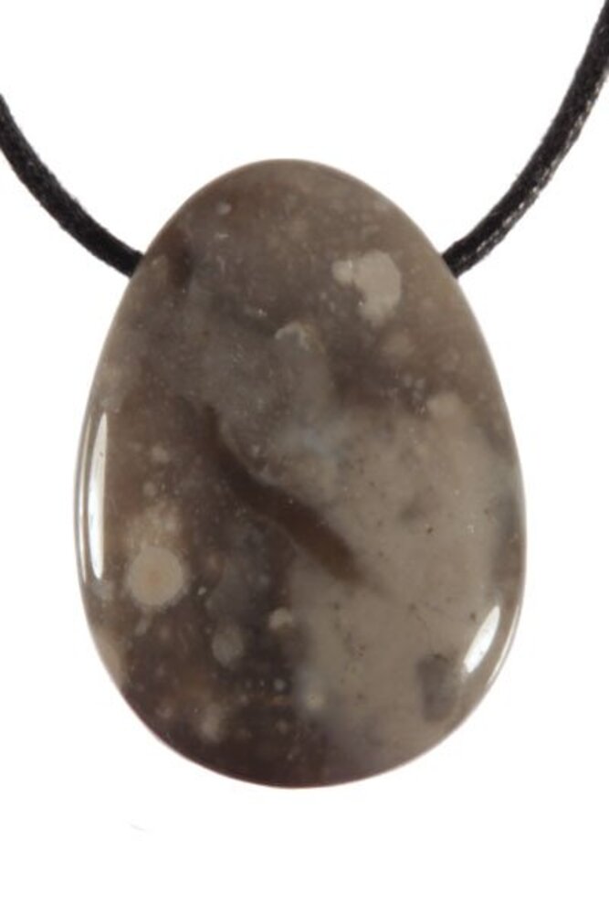 Vuursteen hanger gepolijst doorboord Vuursteen hanger gepolijst doorboord