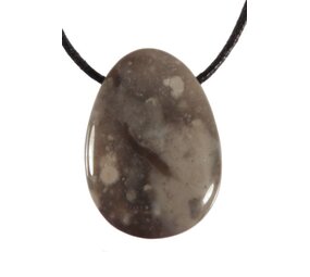 Vuursteen hanger gepolijst doorboord Vuursteen hanger gepolijst doorboord