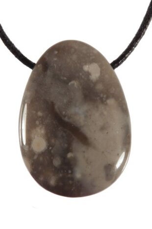 Vuursteen hanger gepolijst doorboord Vuursteen hanger gepolijst doorboord