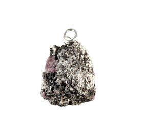 Victoriet hanger ruw met zilveren oogje