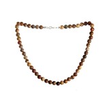 Versteend hout ketting 8 mm kralen Versteend hout ketting 8 mm kralen