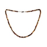 Versteend hout ketting 6 mm kralen Versteend hout ketting 6 mm kralen