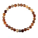 Versteend hout armband 15 cm | 6 mm kralen Versteend hout armband 15 cm | 6 mm kralen