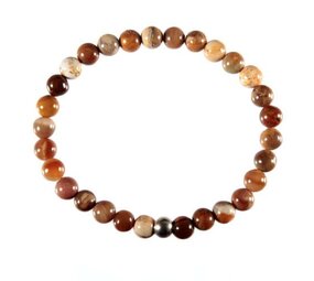 Versteend hout armband 15 cm | 6 mm kralen Versteend hout armband 15 cm | 6 mm kralen