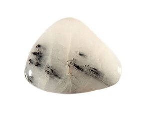 Toermalijnkwarts steen plat gepolijst Toermalijnkwarts steen plat gepolijst