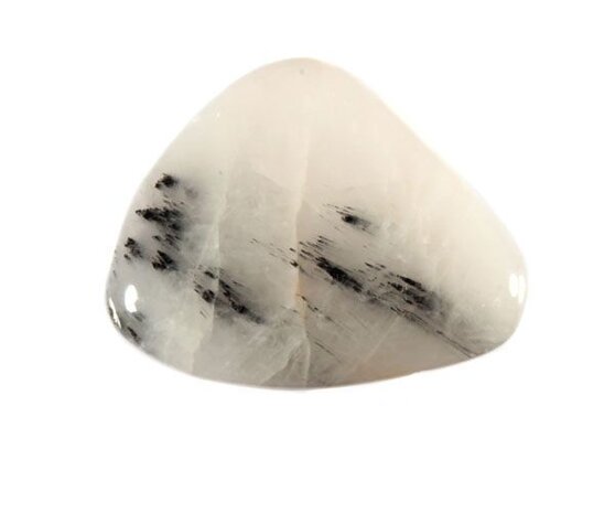 Toermalijnkwarts steen plat gepolijst Toermalijnkwarts steen plat gepolijst