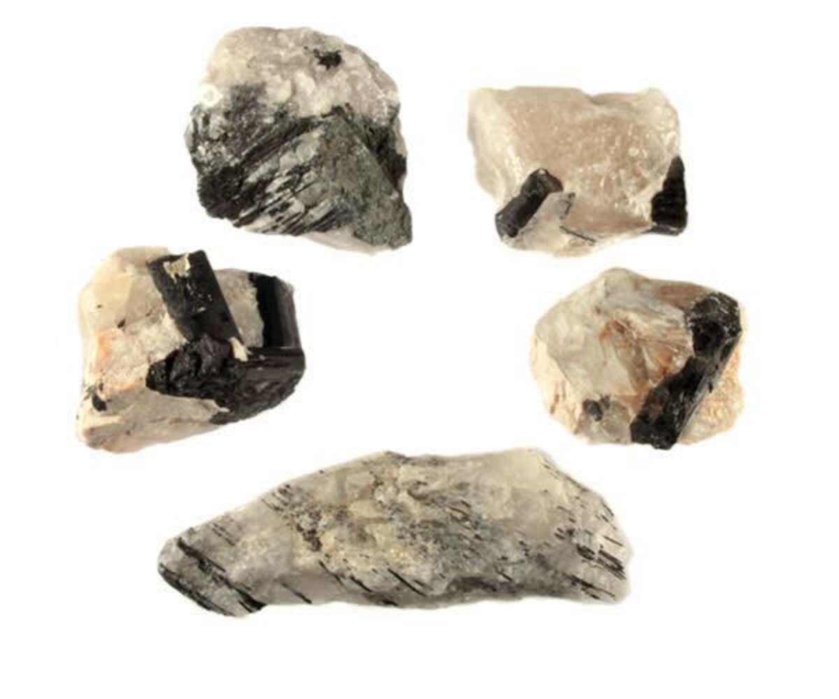 Toermalijnkwarts ruw 50 - 100 gram