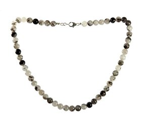 Toermalijnkwarts ketting 8 mm kralen Toermalijnkwarts ketting 8 mm kralen