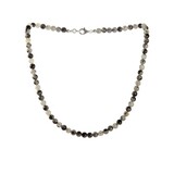 Toermalijnkwarts ketting 6 mm kralen